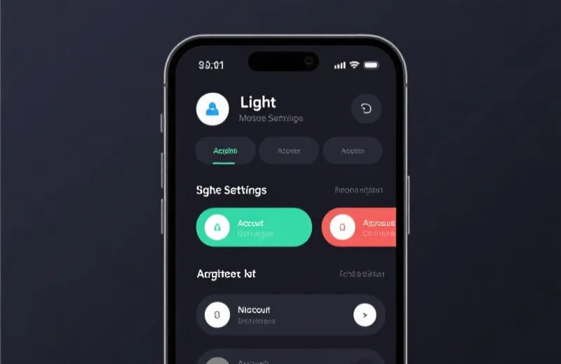 账户设置界面示意图